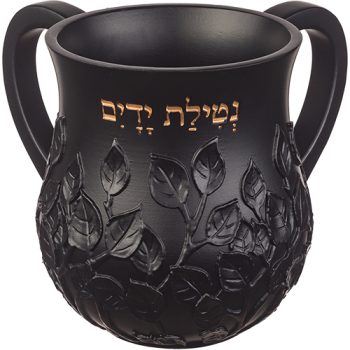 נטלה פולימר מהודרת שחור דגם עלים